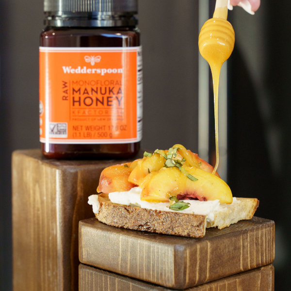 Roasted Peach and Whipped Ricotta Toasts