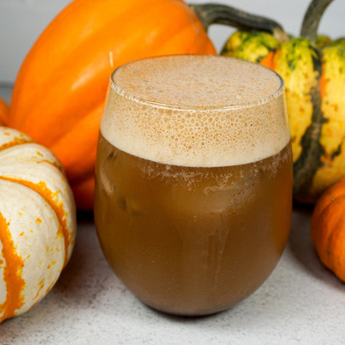 coffee with pumpkin cold foam