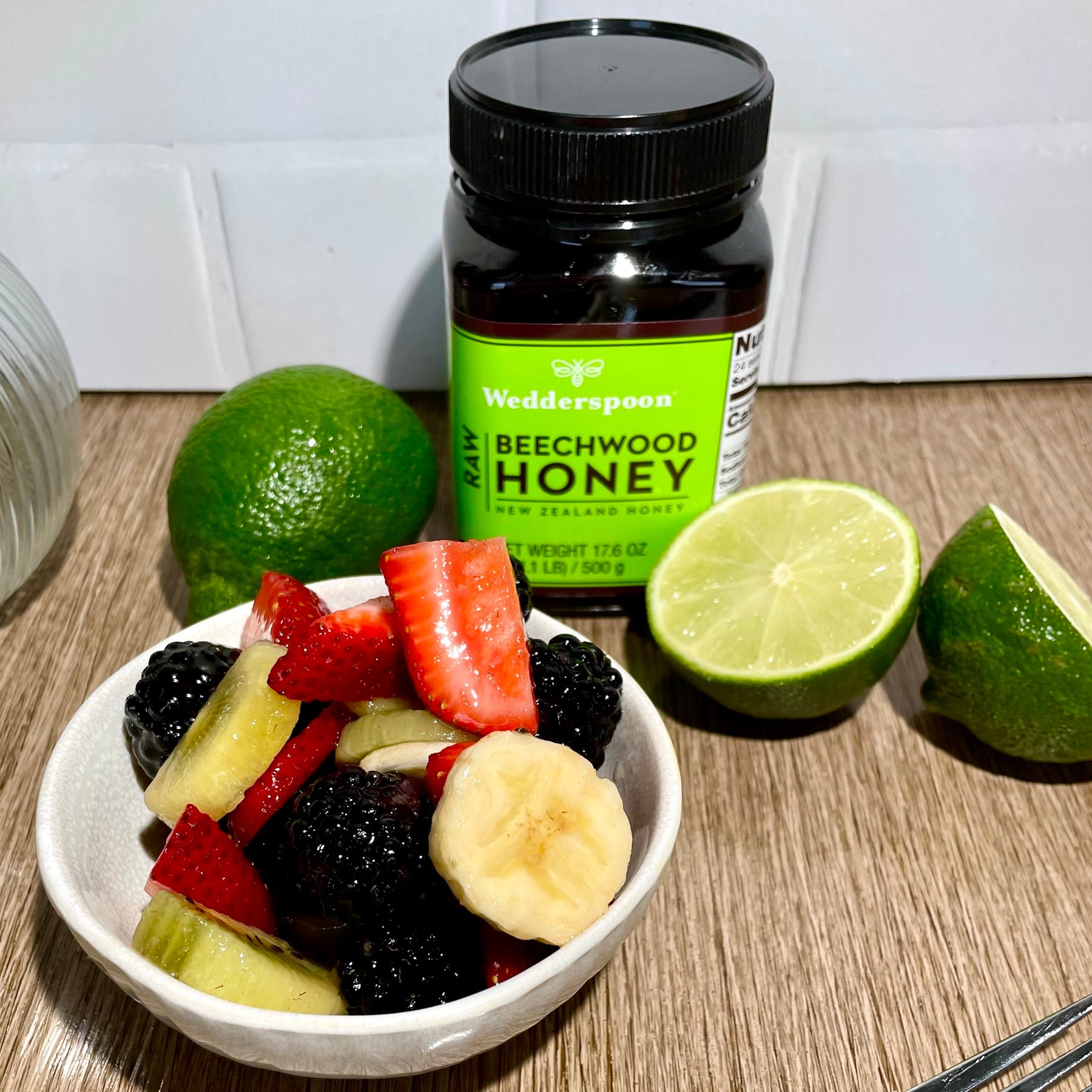 Sweet and Tangy Fruit Salad with Beechwood Honey Dressing