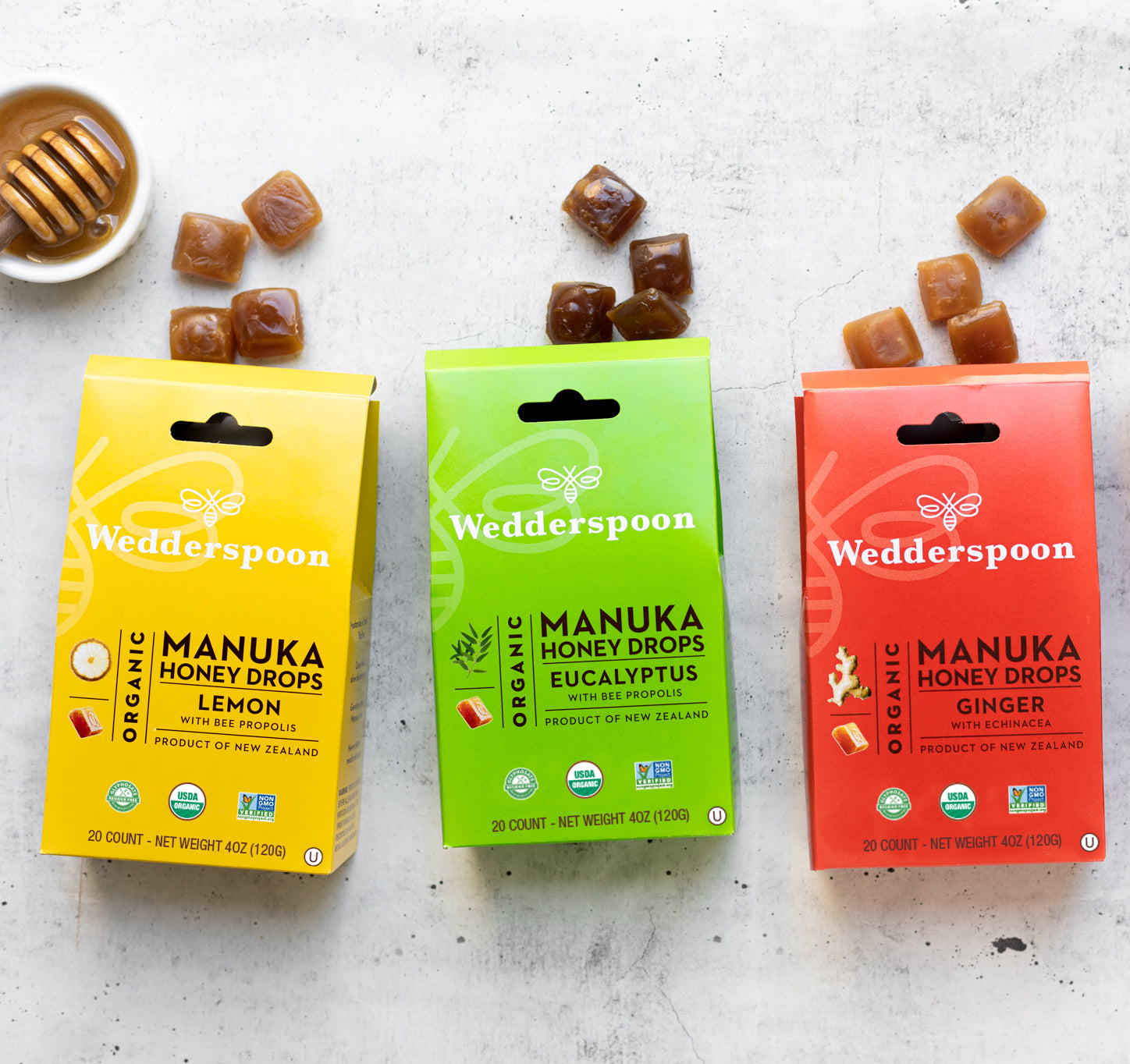 Bee Well Bundle - Variety Pack with Lemon, Ginger, and Eucalyptus flavors
