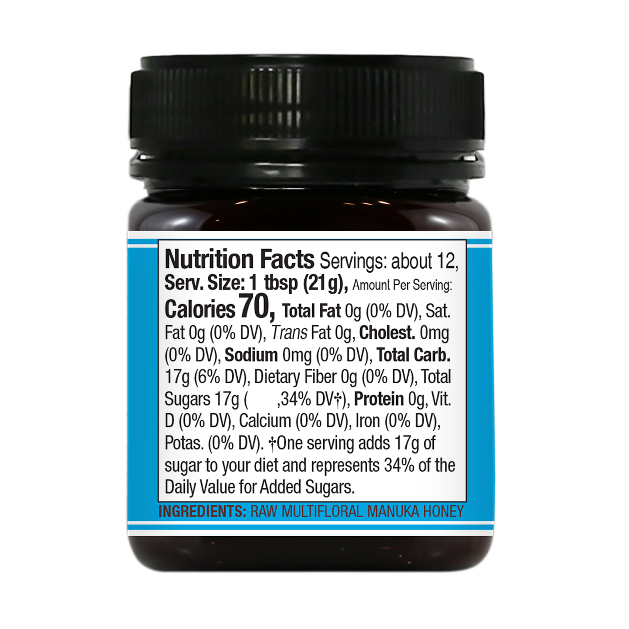Raw Multifloral Manuka Honey MGO 50+, 250g