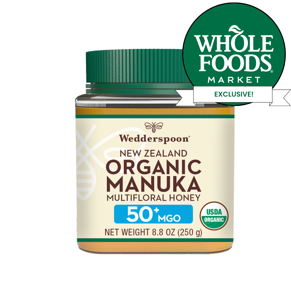 Whole Foods Market Exclusive - USDA Certified Organic Raw Multifloral Manuka Honey 50+ MGO, 250g