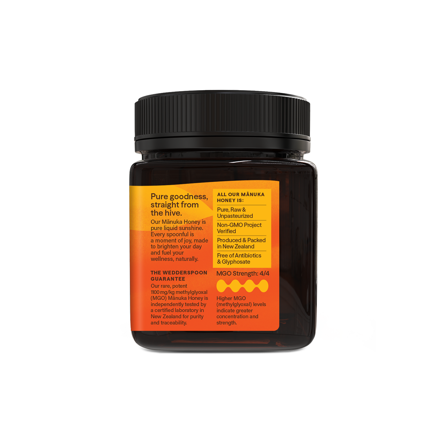 Raw Monofloral Mānuka Honey MGO 1100+, 250g