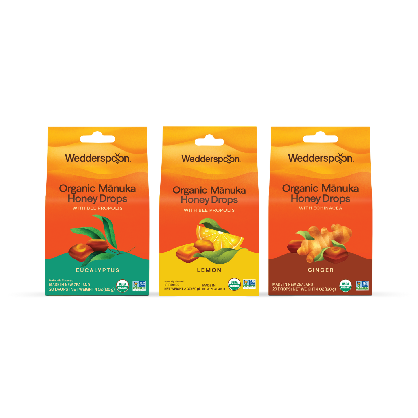 Bee Well Bundle - Variety Pack with Lemon, Ginger, and Eucalyptus flavors
