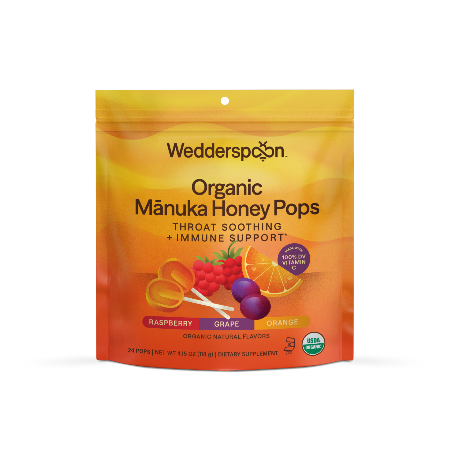 Wedderspoon Organic Manuka Honey Pops Variety