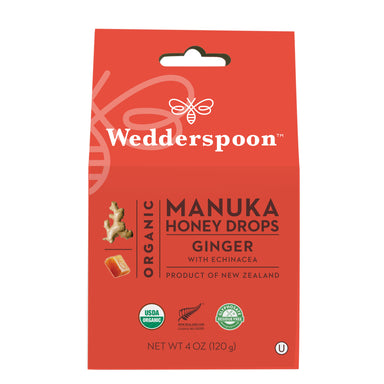 Wedderspoon Manuka Honey Drops Ginger
