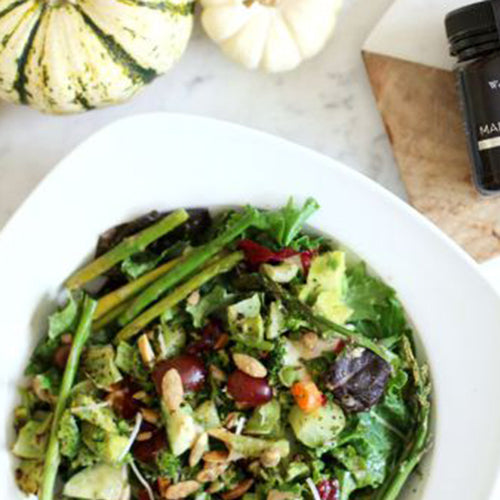 Harvest Salad with Pumpkin Honey Dressing