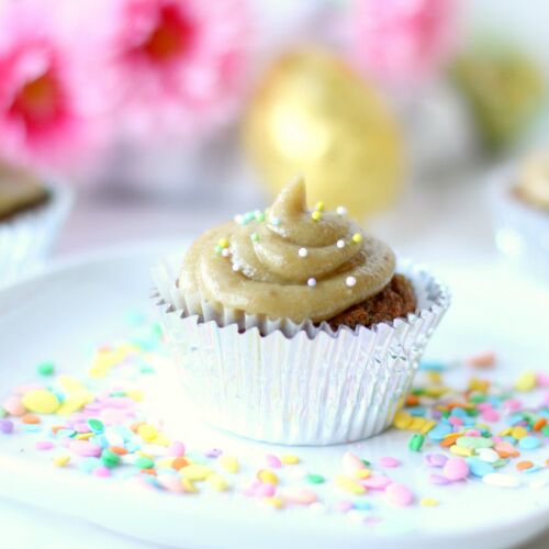 Carrot Cake Cupcakes with Cashew Cream Cheese Frosting