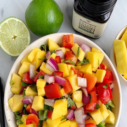 Summer Mango Salsa with Manuka Honey