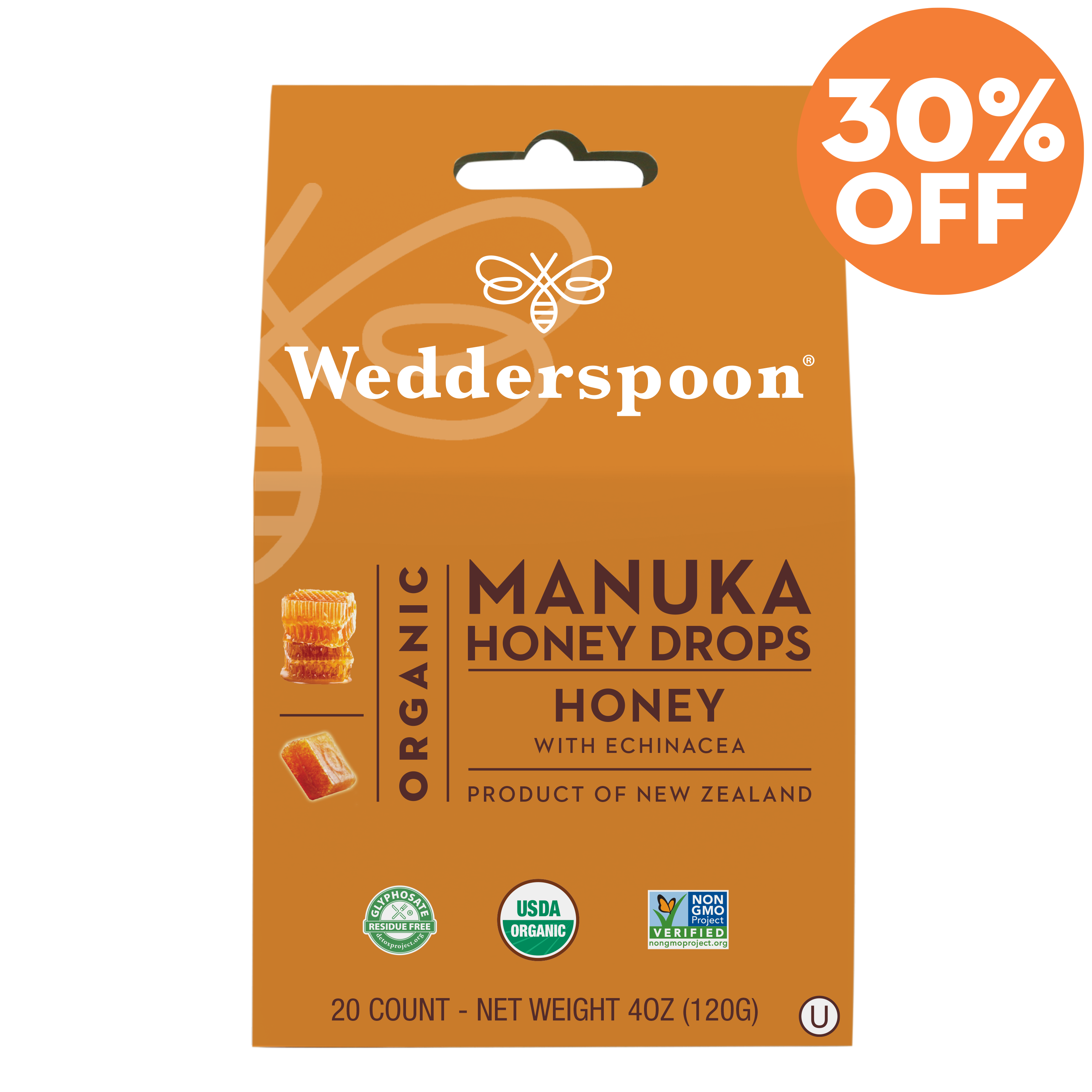 Organic Manuka Honey Drops - Honey