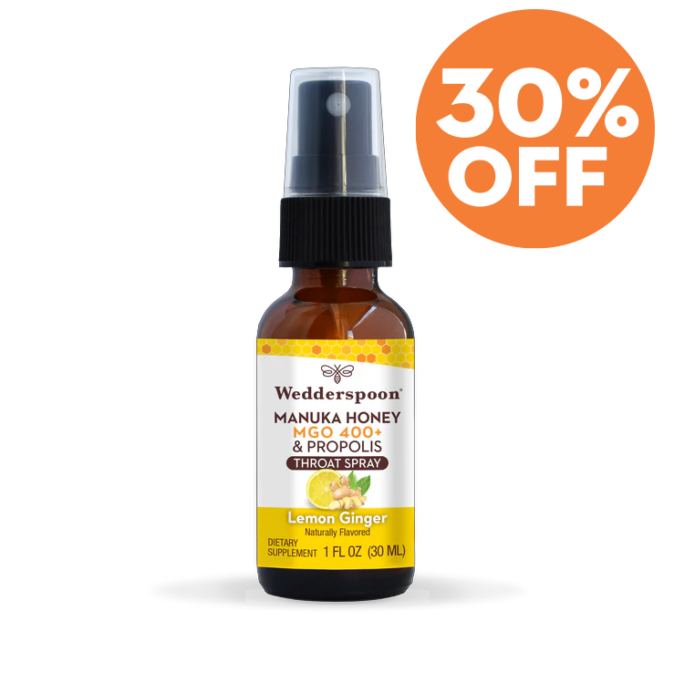 Propolis and Manuka Honey Throat Spray, Lemon & Ginger