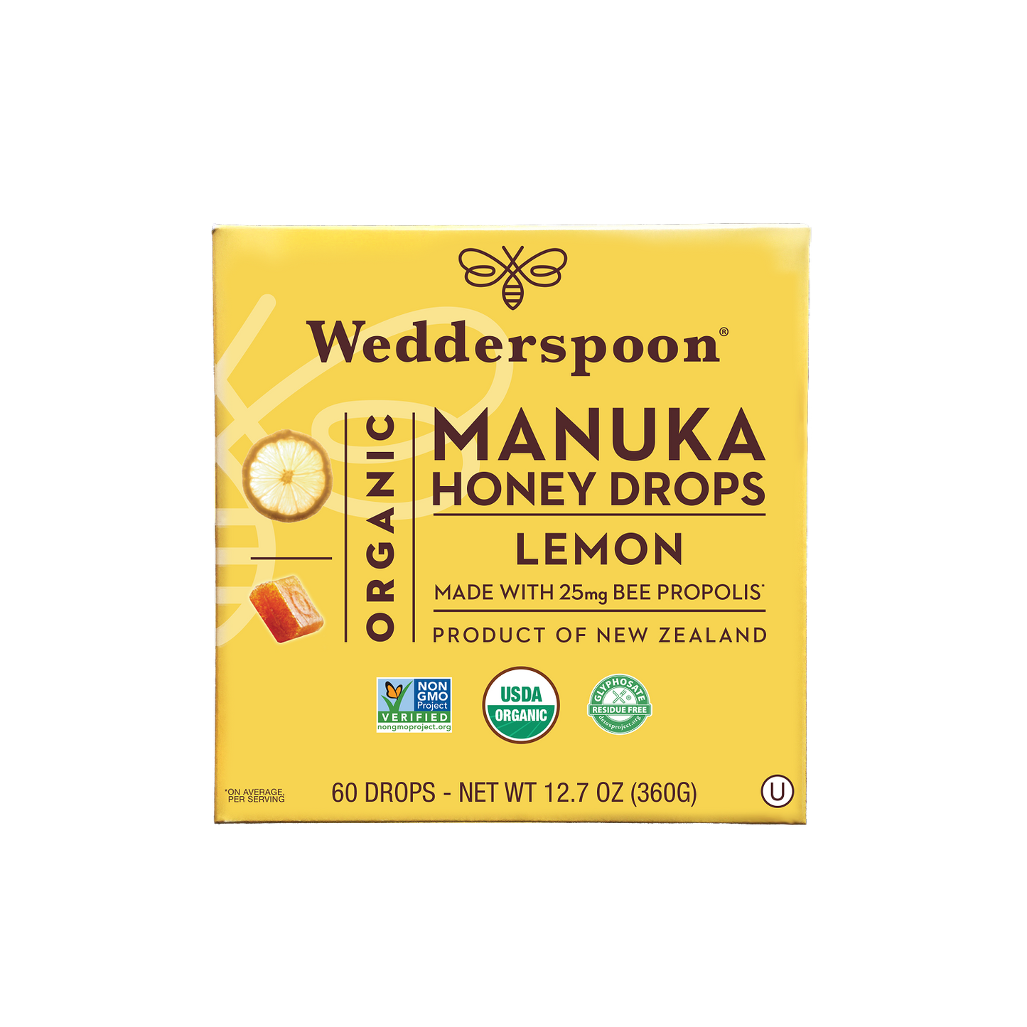 Organic Mānuka Honey Drops 60ct