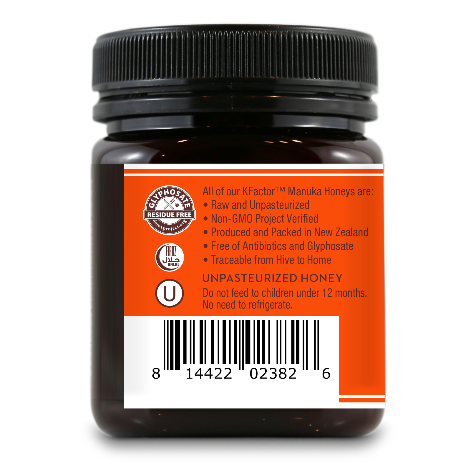 Raw Manuka Honey KFactor 16 8oz jar 2-pack