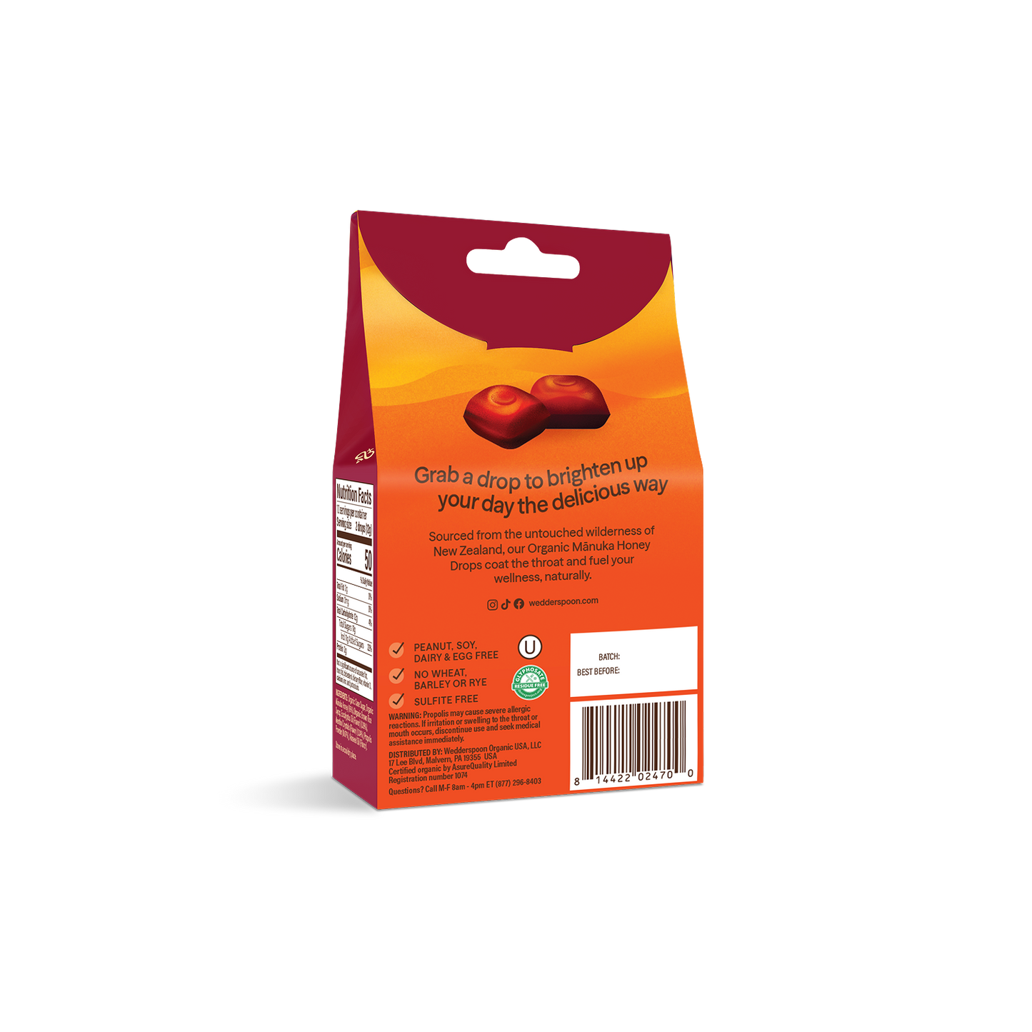 Organic Mānuka Honey Drops