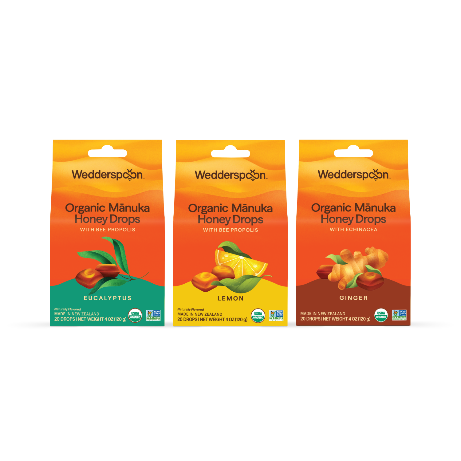 Bee Well Bundle - Variety Pack with Lemon, Ginger, and Eucalyptus flavors