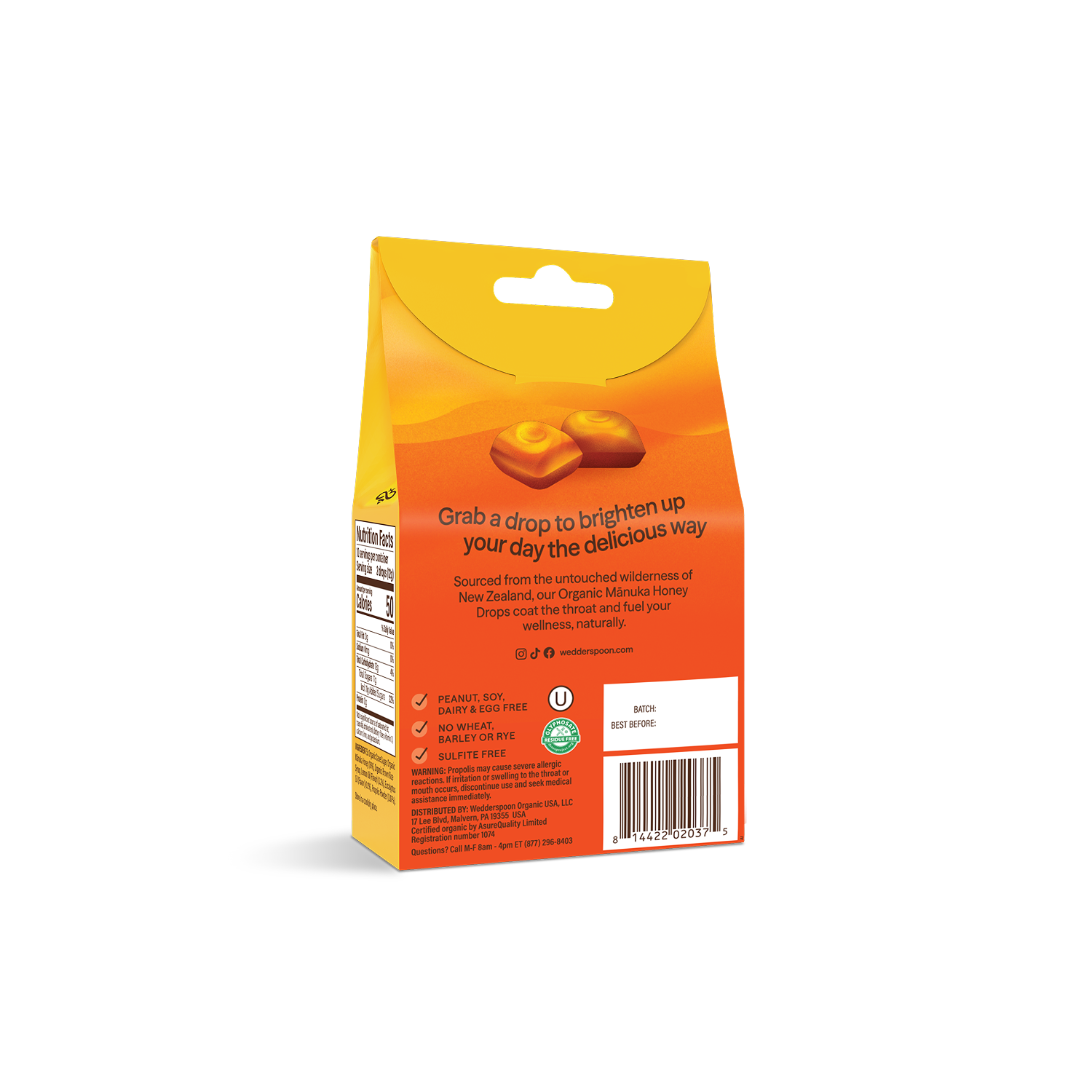 Organic Mānuka Honey Drops