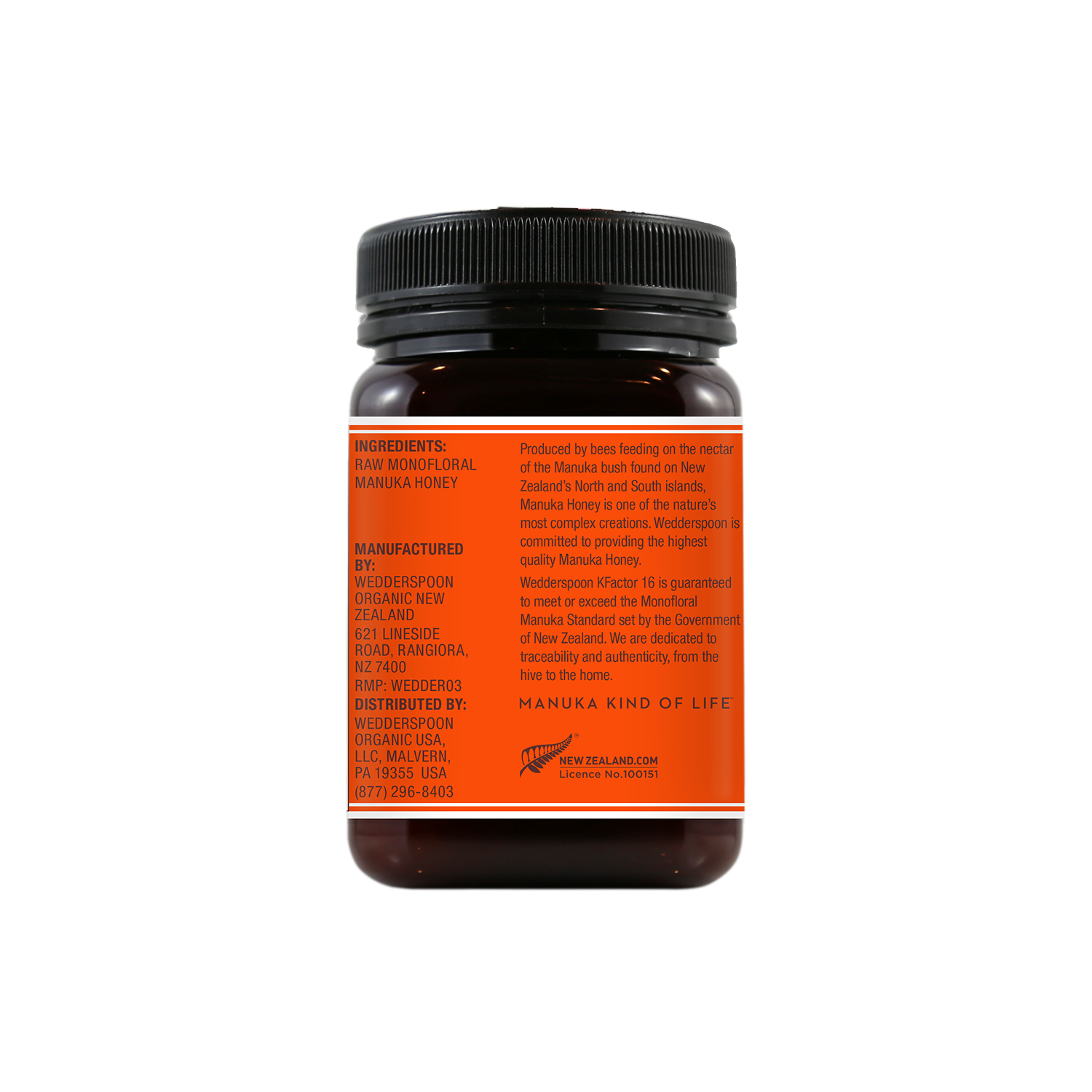 Raw Monofloral Manuka Honey KFactor 16