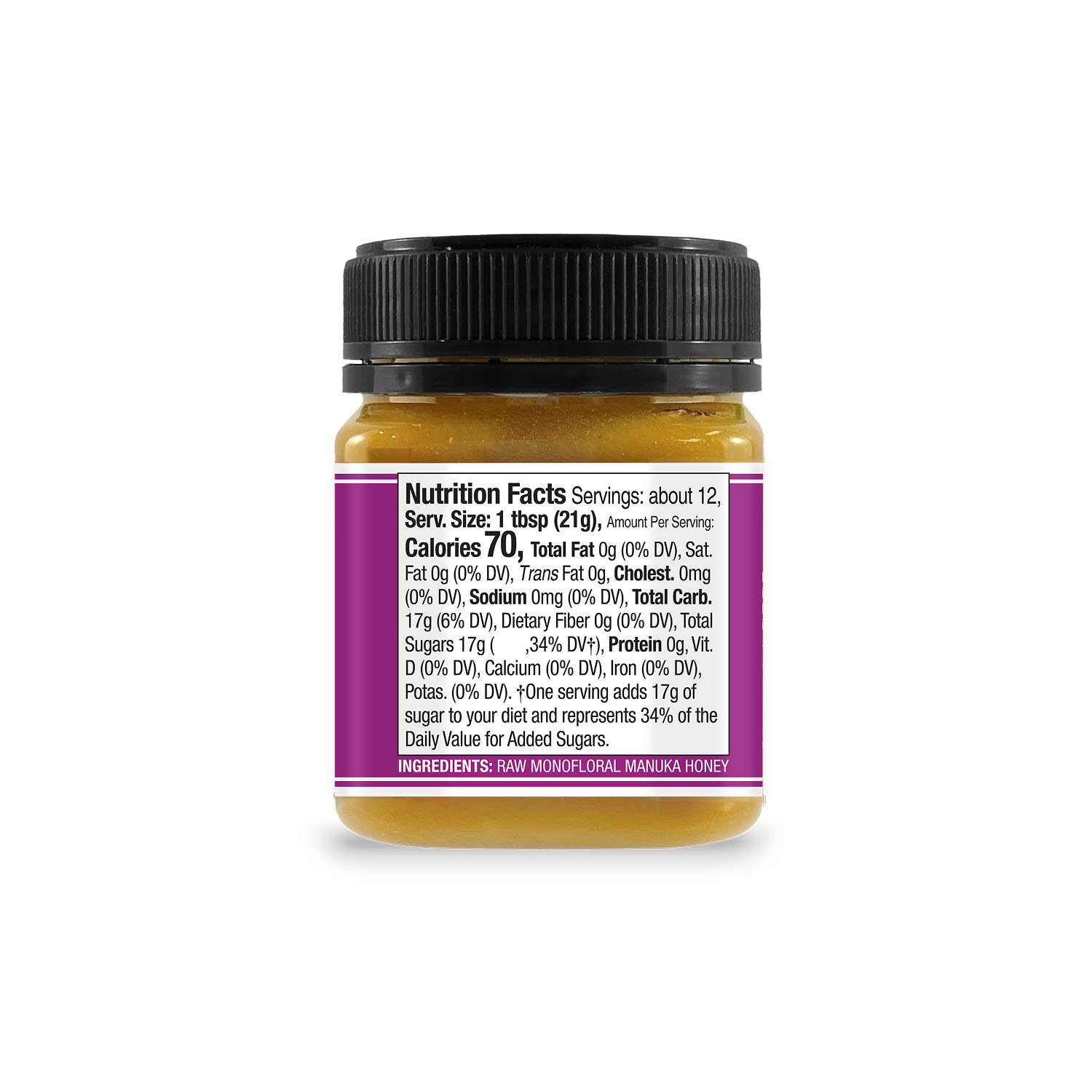 Raw Monofloral Mānuka Honey MGO 1100+, 250g