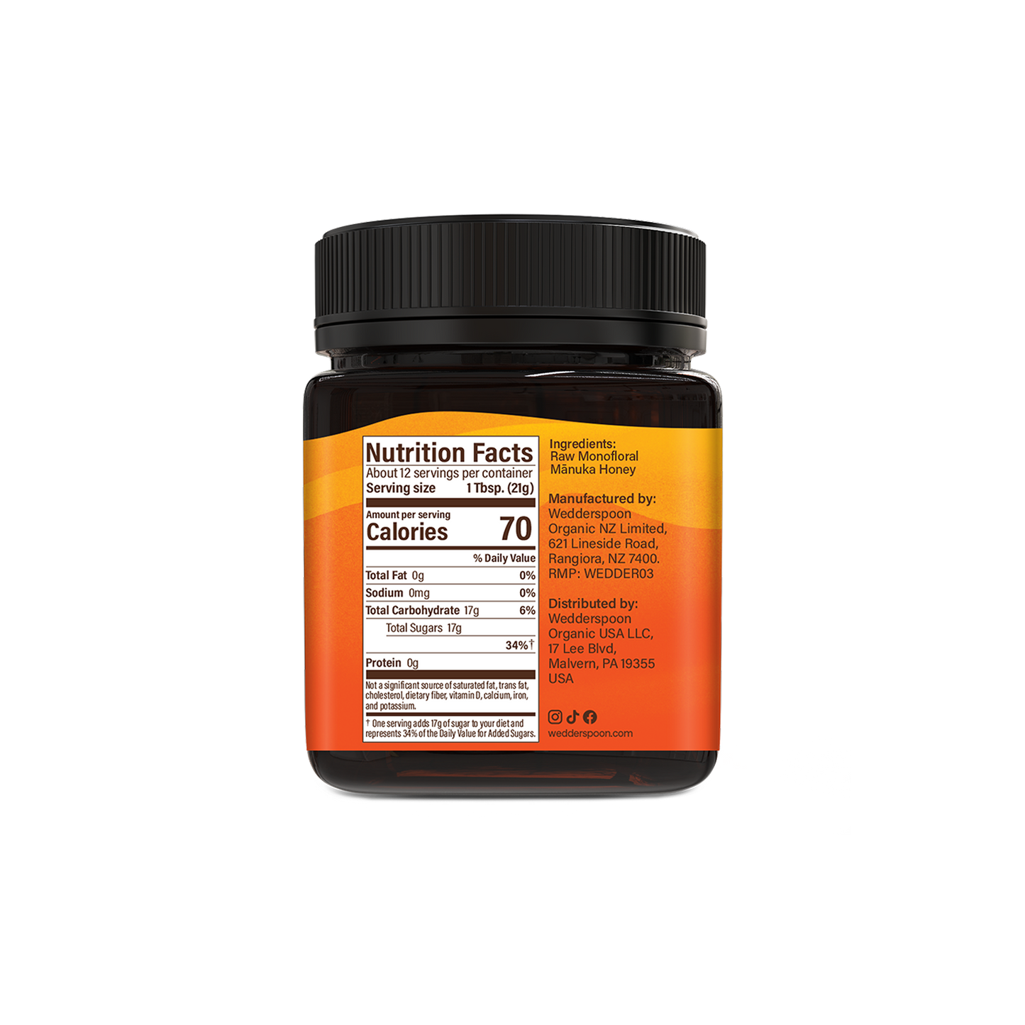 Raw Monofloral Mānuka Honey MGO 400+, 250g