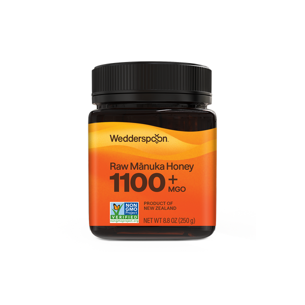 Raw Monofloral Mānuka Honey MGO 1100+, 250g – Wedderspoon Organic