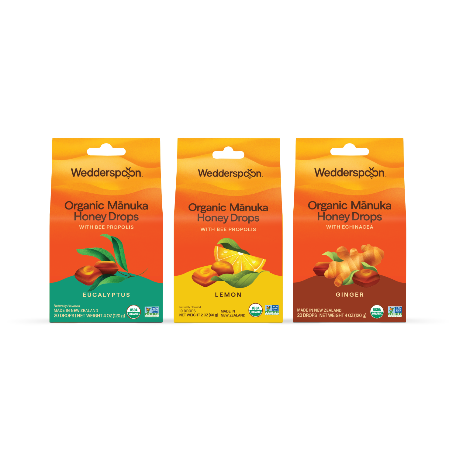 Bee Well Bundle - Variety Pack with Lemon, Ginger, and Eucalyptus flavors