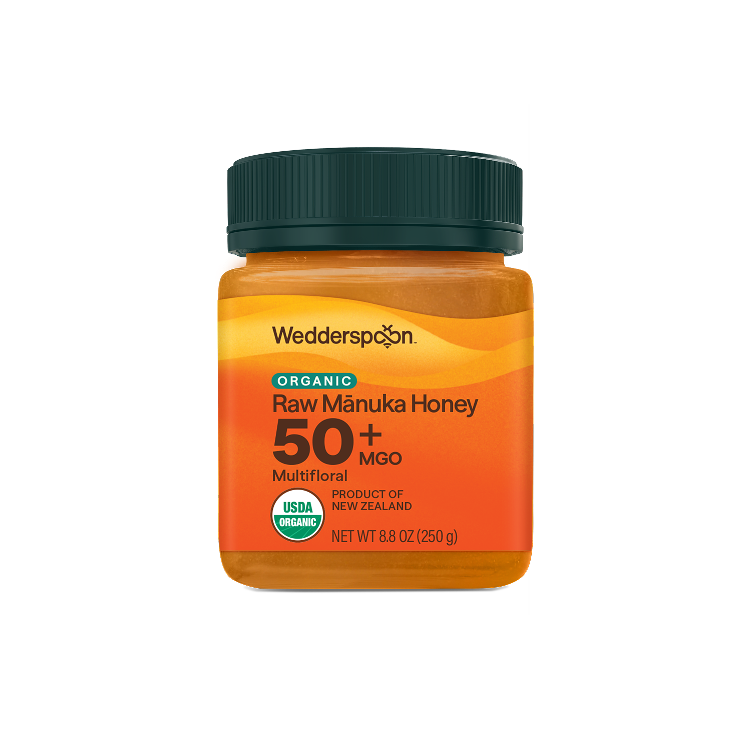 USDA Certified Organic Raw Multifloral Mānuka Honey MGO 50+, 250g