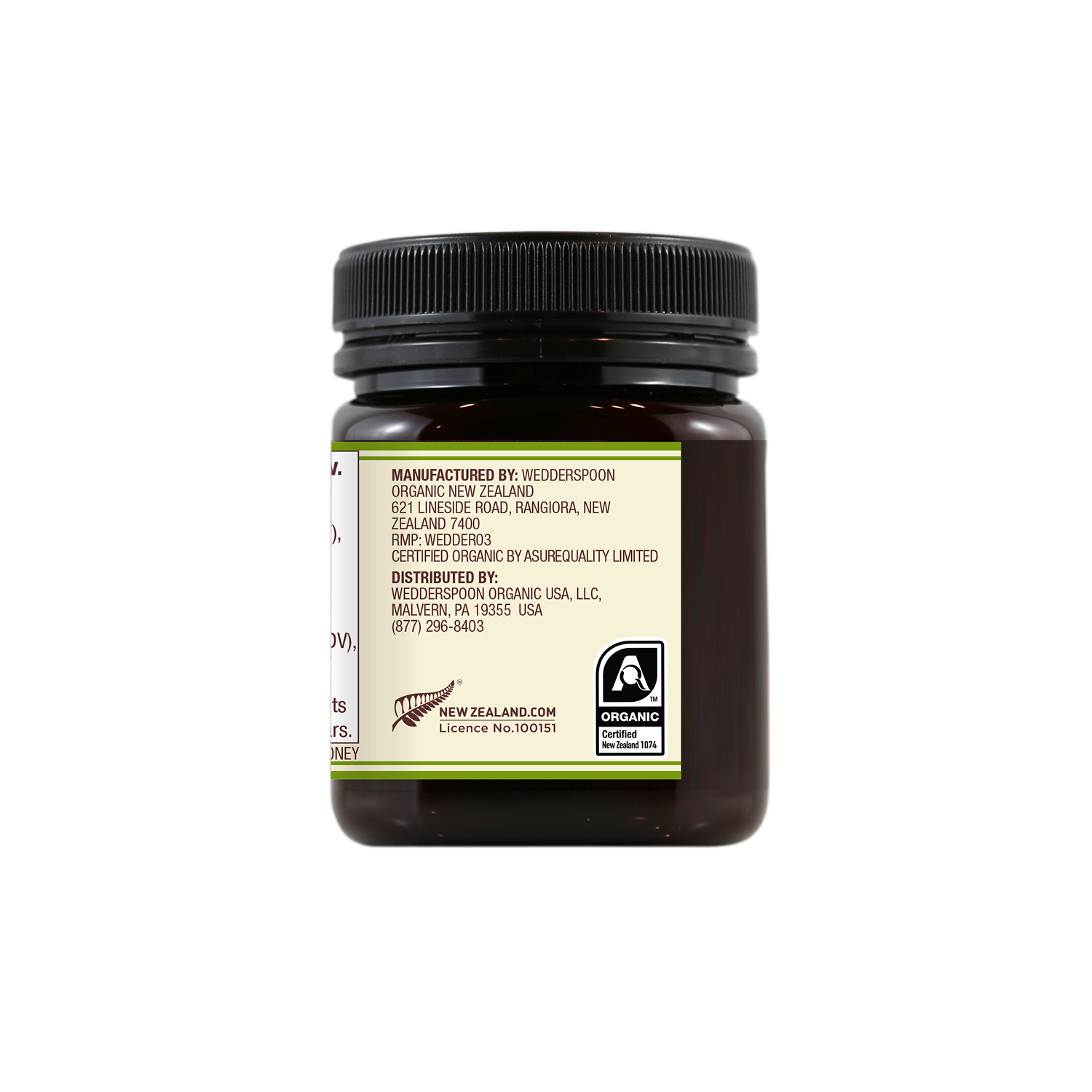 Organic Raw Monofloral Mānuka Honey, 250g/8.8oz