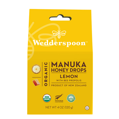 Organic Manuka Honey Drops Lemon With Bee Proplis Packaging