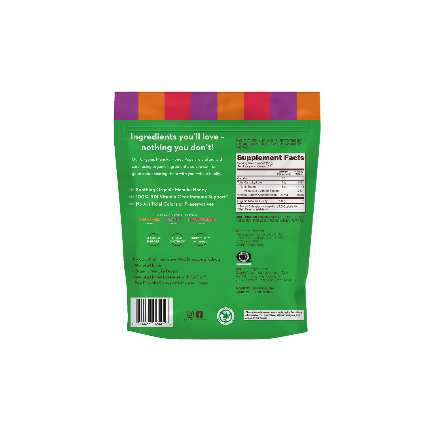 Organic Manuka Honey Pops - Variety