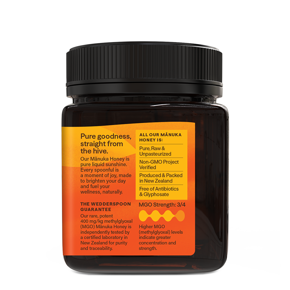 Raw Monofloral Manuka Honey 400+ MGO, 250g