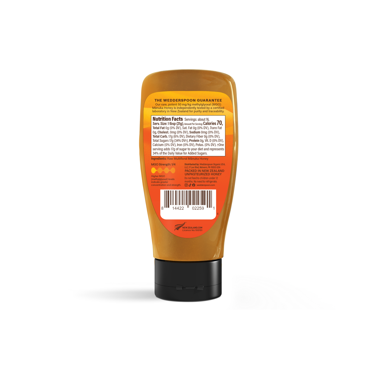 Raw Multifloral Mānuka Honey MGO 50+