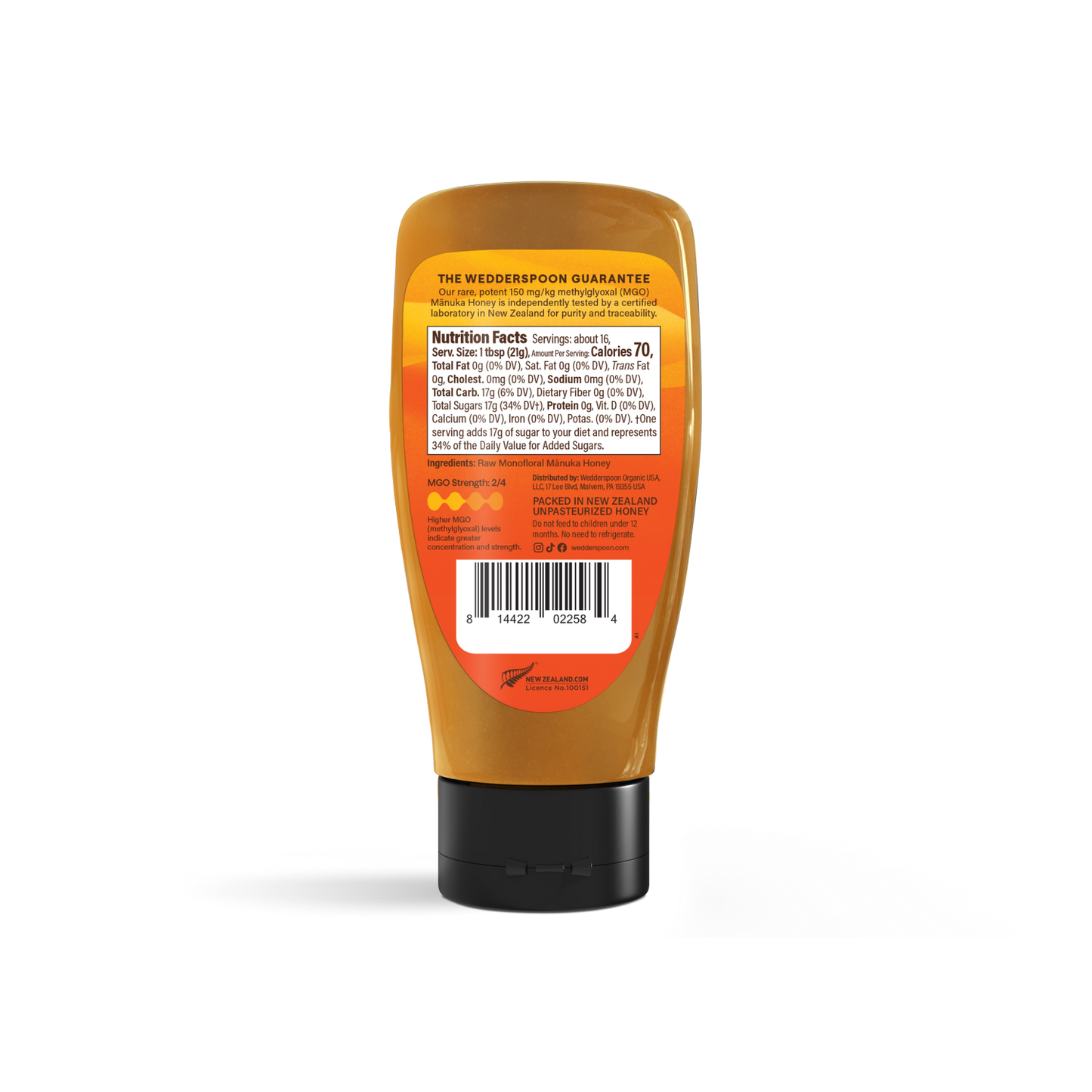 Raw Monofloral Mānuka Honey MGO 150+