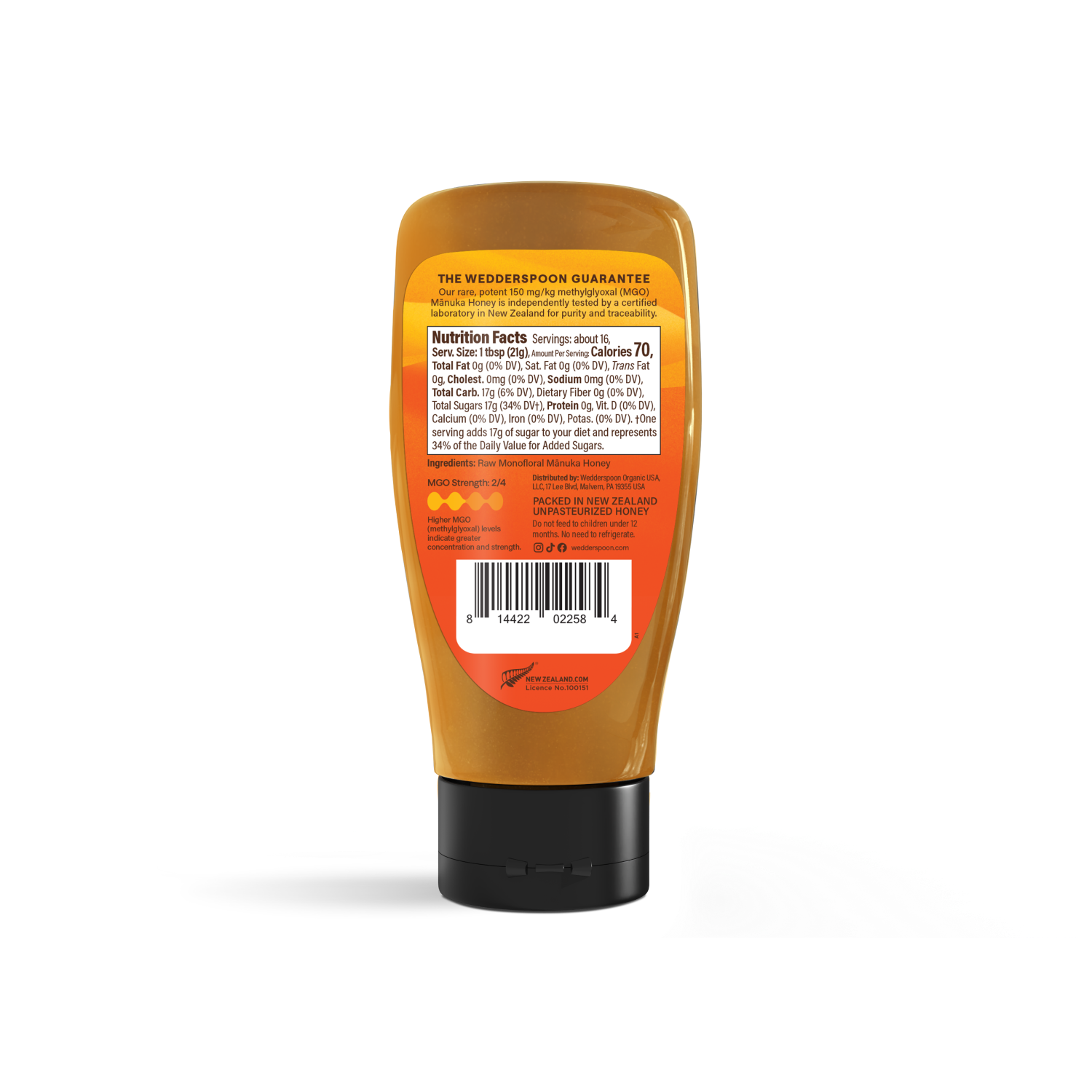 Raw Monofloral Mānuka Honey MGO 150+