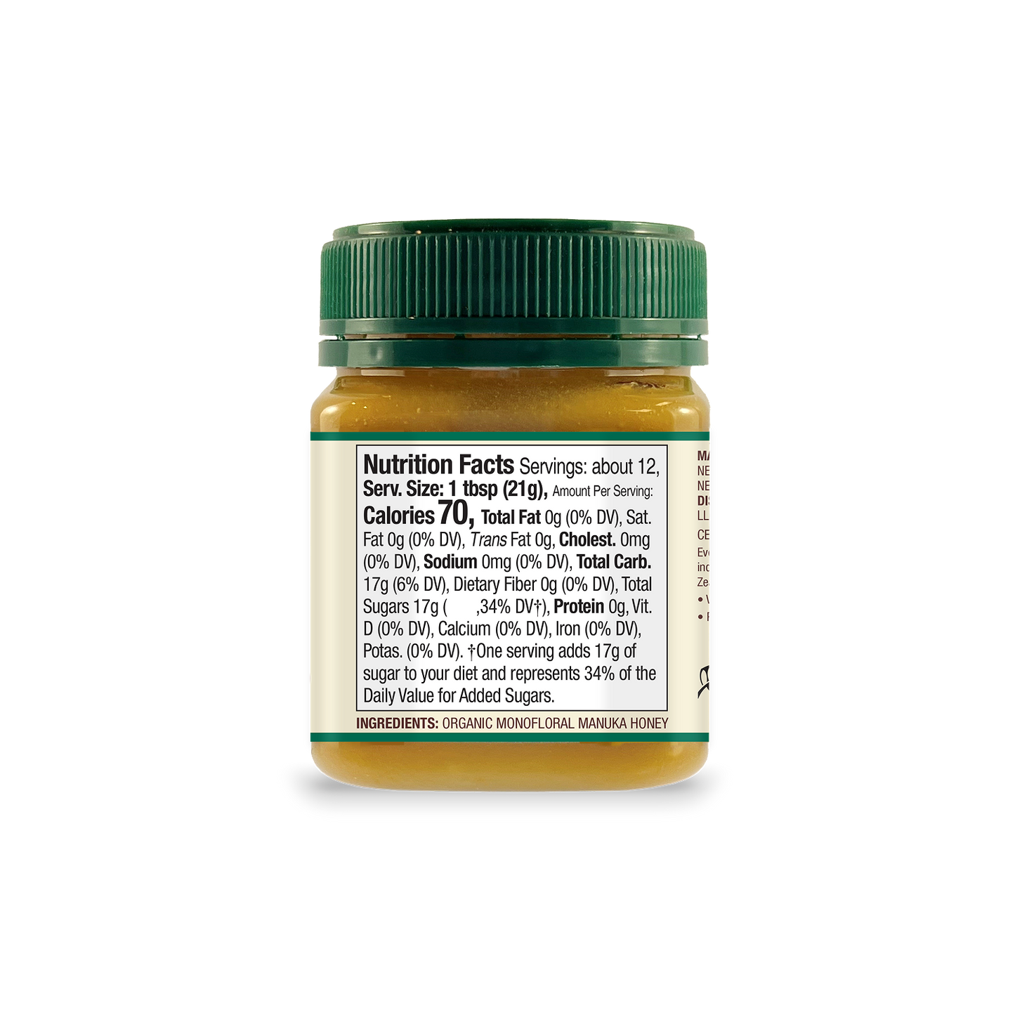 Whole Foods Market Exclusive - USDA Certified Organic Raw Mānuka Honey MGO 100+, 250g