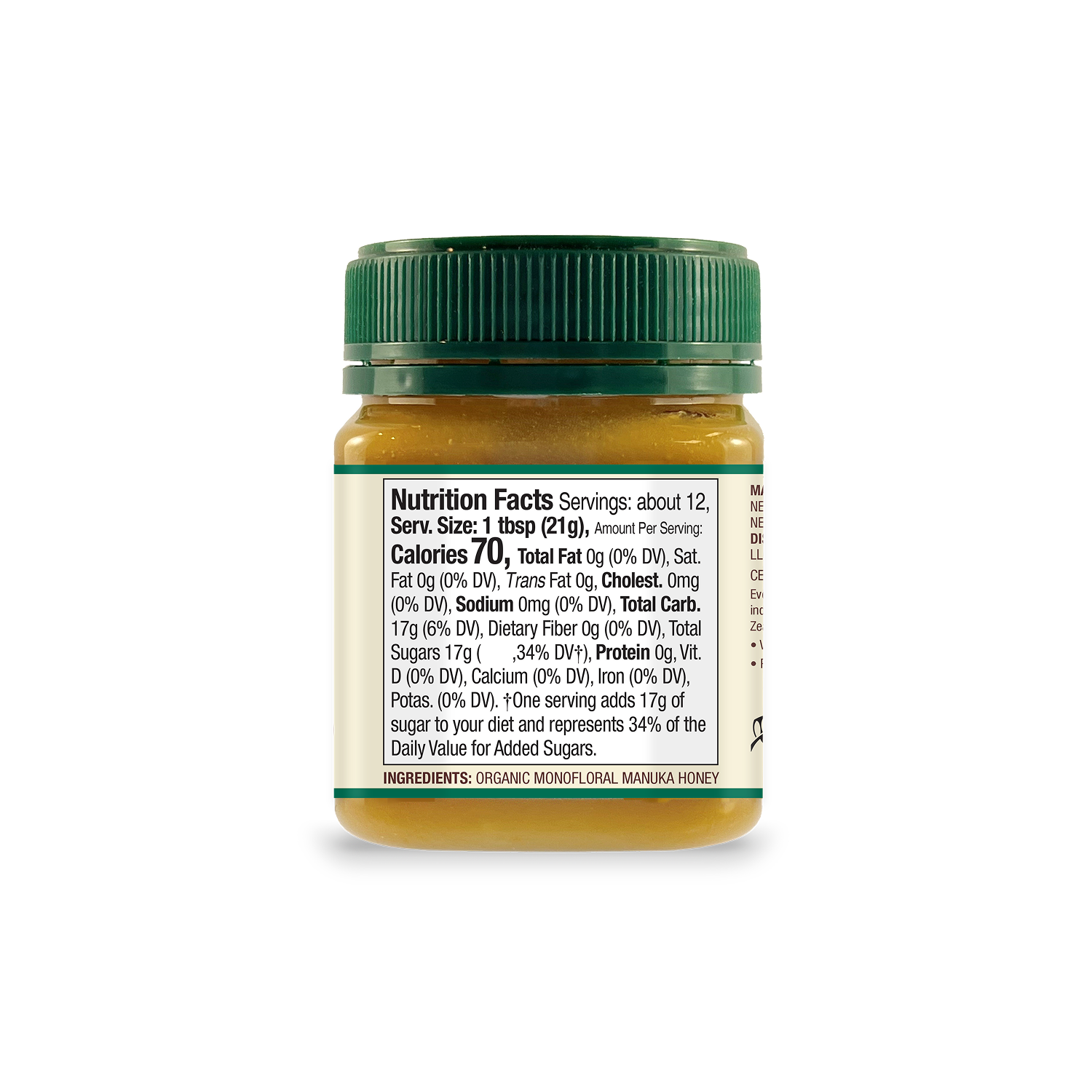 Whole Foods Market Exclusive - USDA Certified Organic Raw Mānuka Honey MGO 100+, 250g