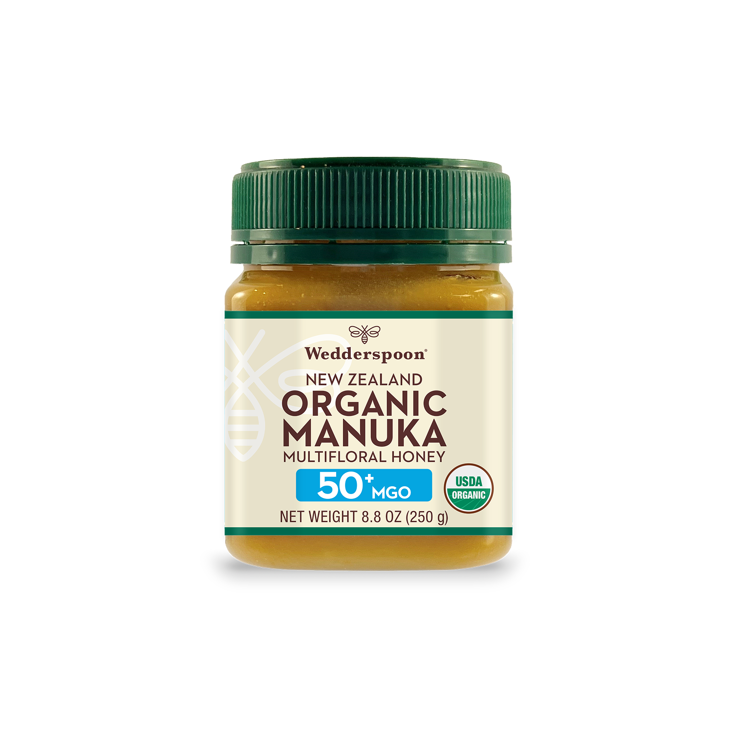 Whole Foods Market Exclusive - USDA Certified Organic Raw Multifloral Mānuka Honey MGO 50+, 250g