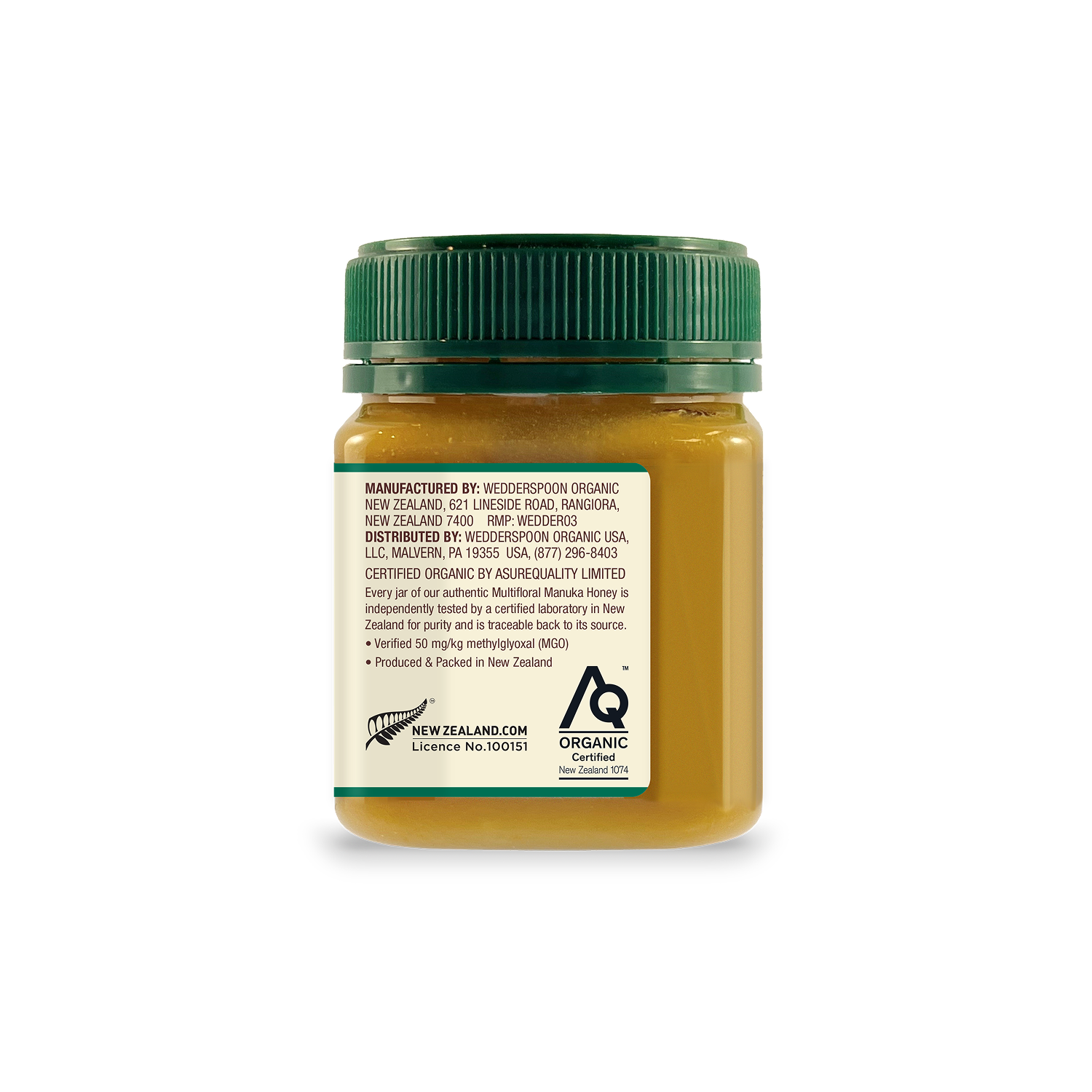 Whole Foods Market Exclusive - USDA Certified Organic Raw Multifloral Manuka Honey MGO 50+, 250g