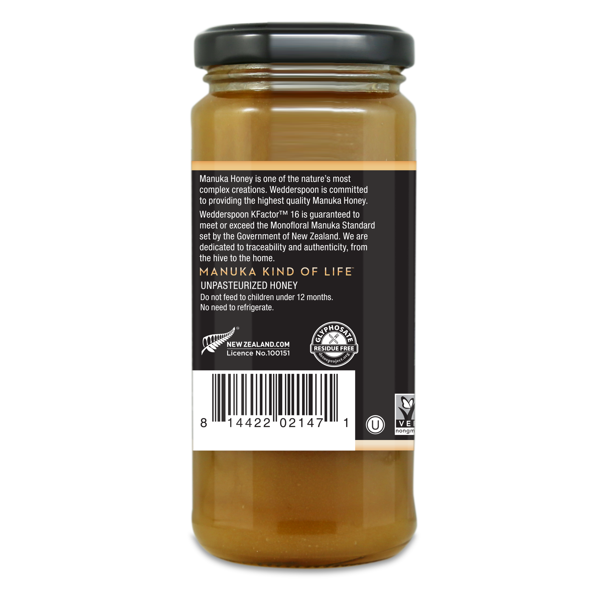 Raw Monofloral Manuka Honey KFactor 16, 325g/11.5oz