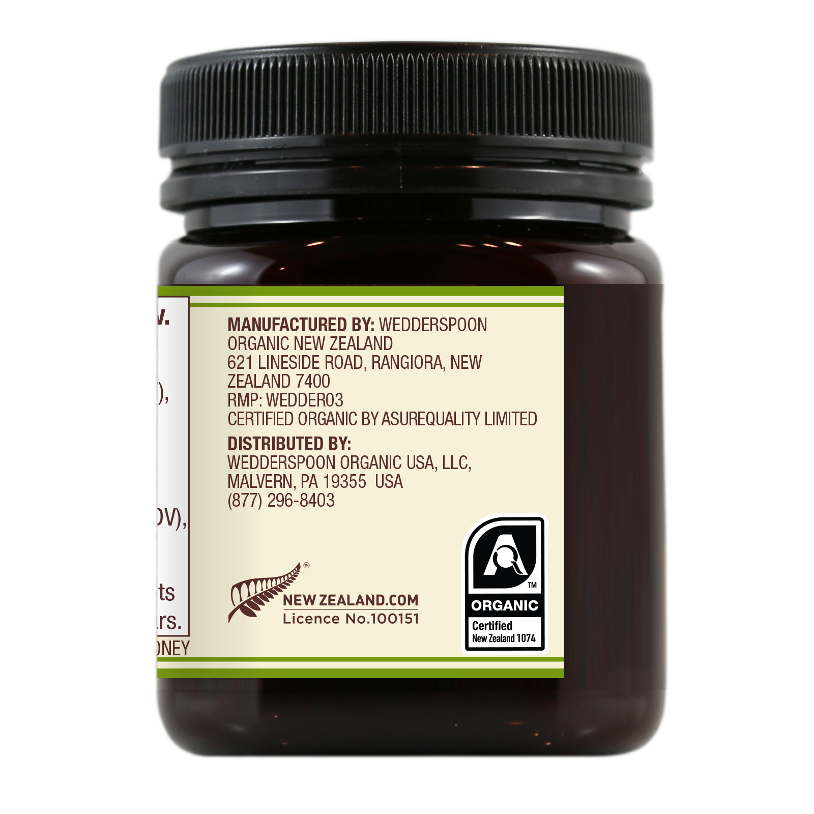 Organic Raw Monofloral Manuka Honey, 250g/8.8oz