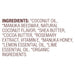 Organic Manuka Lip Balm Coconut Lime Ingredient list