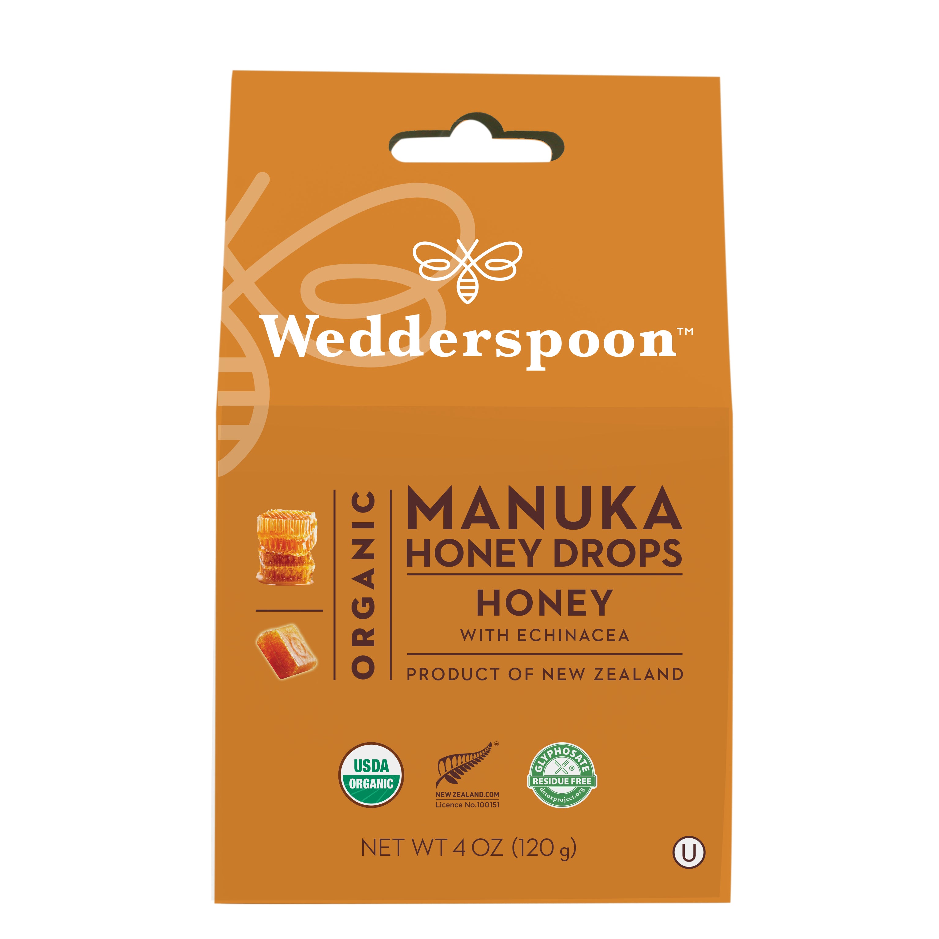 Wedderspoon Manuka Honey Drops Honey 